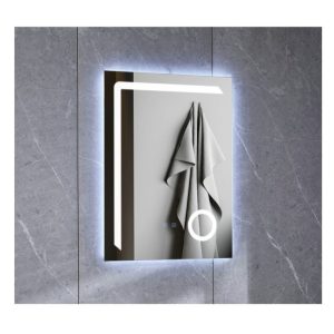 Oglinda pentru baie cu iluminare LED 60 cm x 80 cm, functie dezaburire , intrerupator touch S