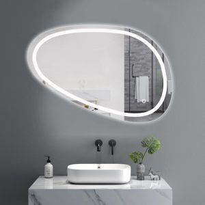 Oglinda LED pentru baie Abstract Design 80 cm X 45 cm