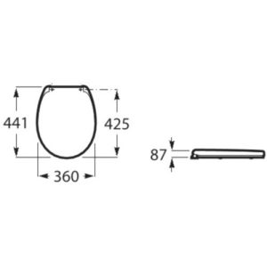 Pachet PROMO – ROCA Meridian Compact- WC suspendat 36 x 48 cm -2-