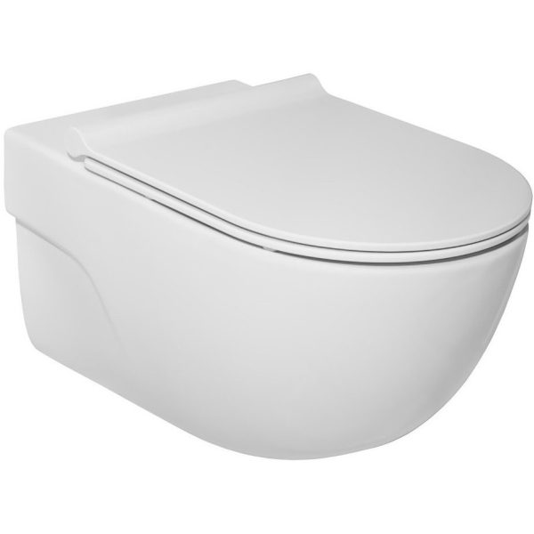 ROCA Meridian Rimless Compact - vas WC suspendat 36x48 cm si capac soft-close slim