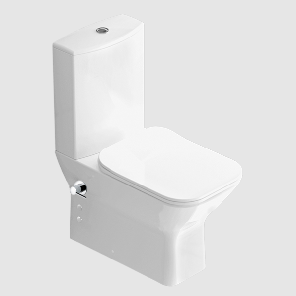 Vas wc cu functie de bideu Nova rimless cu baterie (apa rece si calda), rezevor si capac slim soft close