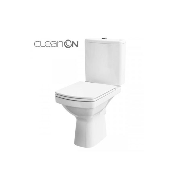 Set wc stativ Cersanit Easy CleanOn cu rezervor si capac Soft Close