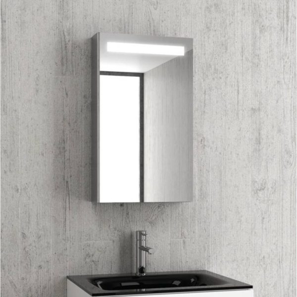 Dulap baie cu oglinda si iluminare LED, 67 x 40 cm